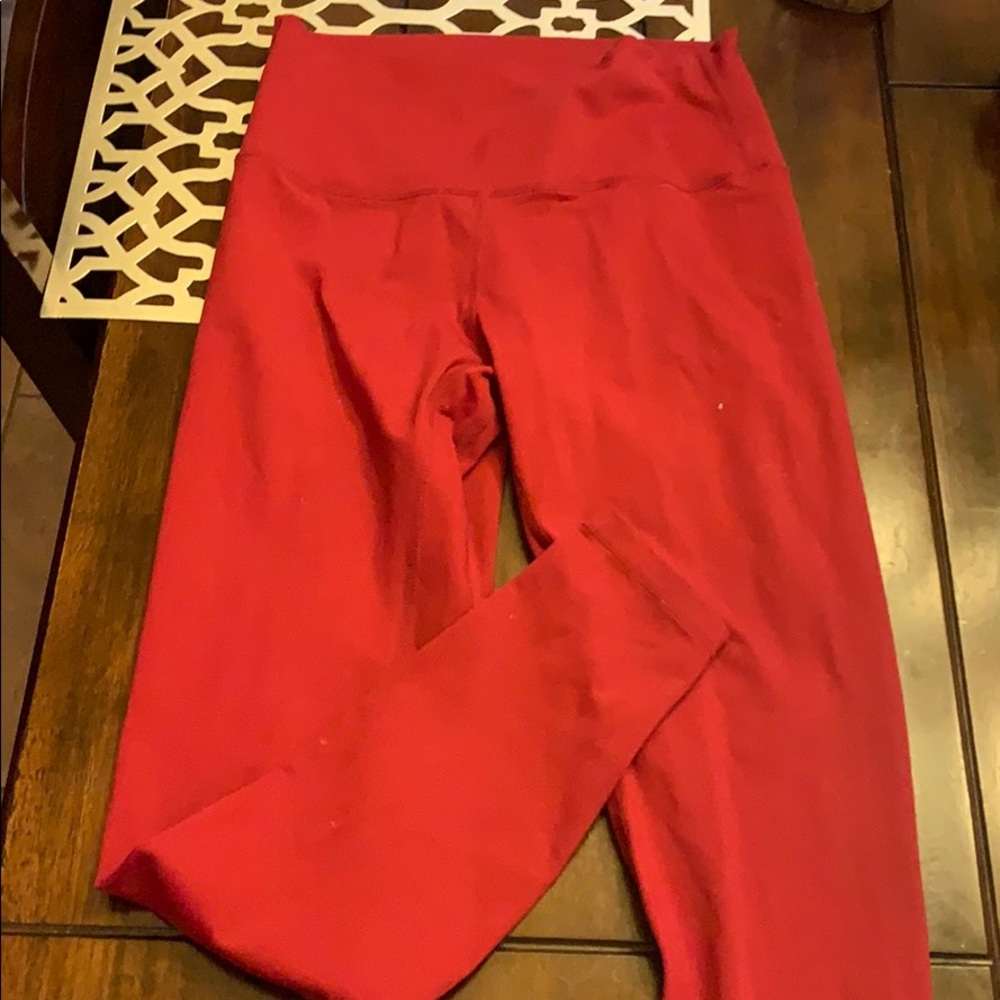 Flex fit leggings red leggings